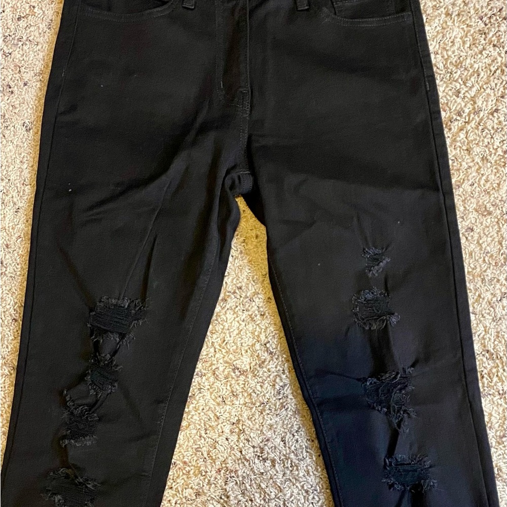 Flying Monkey Distressed Black Jeggings!